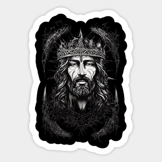 Jesus Christ the Good Shepherd Sticker by animegirlnft